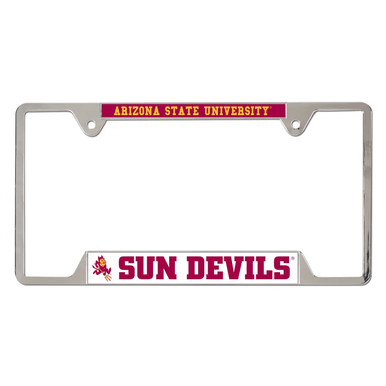 Arizona State University Sun Devils Chrome License Plate Frame - Metal