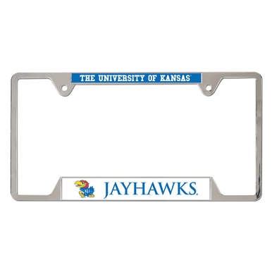 University of Kansas Jayhawks Chrome License Plate Frame - Metal