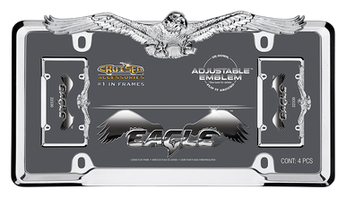 Eagle Chrome License Plate Frame - Metal