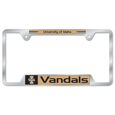 University Of Idaho Vandals Chrome License Plate Frame - Metal
