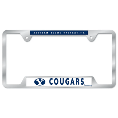 Brigham Young University Chrome License Plate Frame - Metal