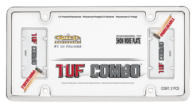 TUF COMBO Chrome Framed Clear Bubble Plate Cover