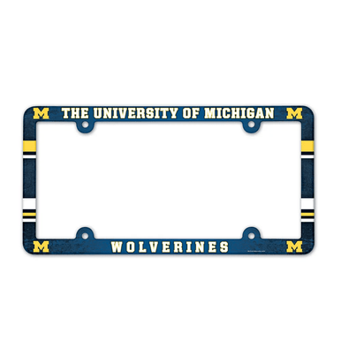 University Of Michigan Wolverines Full Color Plastic License Plate Frame