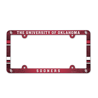 University Of Oklahoma Sooners Full Color Plastic License Plate Frame