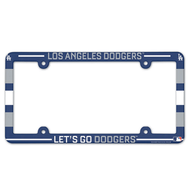 Los Angeles Dodgers "LET'S GO DODGERS" Full Color Plastic License Plate Frame