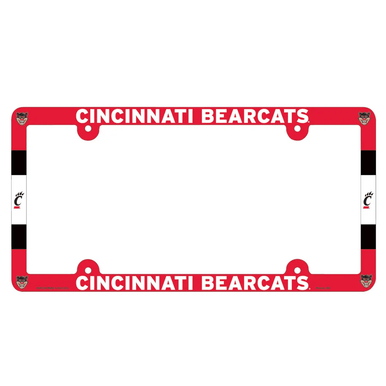 University Of Cincinnati Bearcats Full Color Plastic License Plate Frame - Bearcats