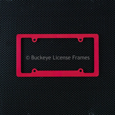 Blank Standard Rim Red Plastic License Plate Frame