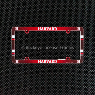 Harvard University Crimson Full Color Plastic License Plate Frame