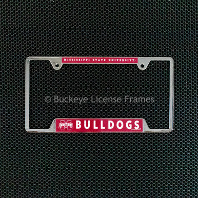 Mississippi State University Bulldogs Chrome License Plate Frame - Metal