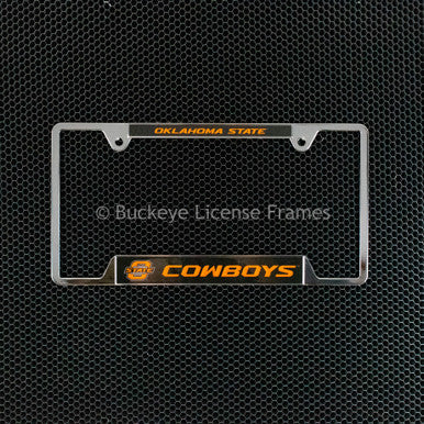 Oklahoma State University Cowboys Chrome License Plate Frame - Metal
