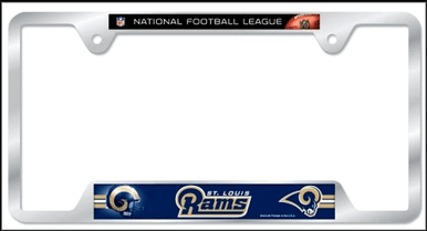 St. Louis Rams Chrome Metal License Plate Frame