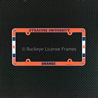 Syracuse University Orange Full Color Plastic License Plate Frame