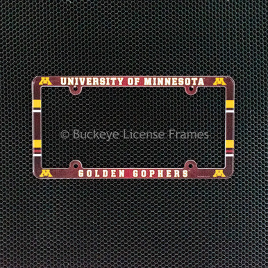 University Of Minnesota Golden Gophers Full Color Plastic License Plate Frame