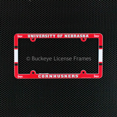 University Of Nebraska Cornhuskers Full Color Plastic License Plate Frame