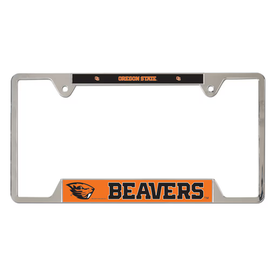 Oregon State University Beavers Chrome License Plate Frame - Metal