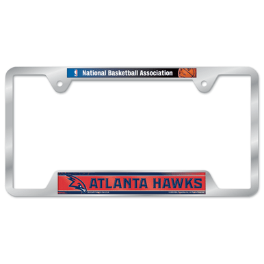 Atlanta Hawks Chrome License Plate Frame - Metal