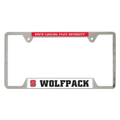 North Carolina State University Wolfpack Chrome License Plate Frame - Metal