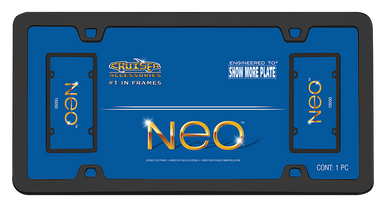 Black Plain Metal License Plate Frame
