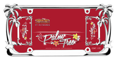 Chrome Palm Tree Plate Frame