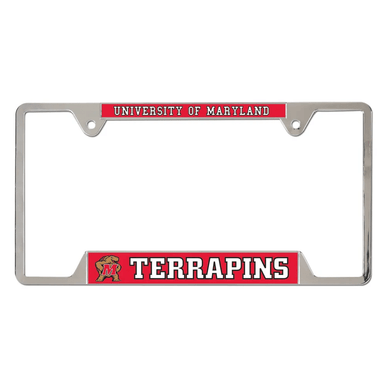 University Of Maryland Terrapins Chrome License Plate Frame - Metal