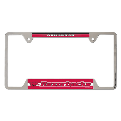 University Of Arkansas Razorbacks Chrome License Plate Frame - Metal