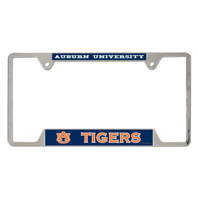 Auburn University Tigers Chrome License Plate Frame - Metal
