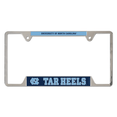 University Of North Carolina Tar Heels Chrome License Plate Frame - Metal