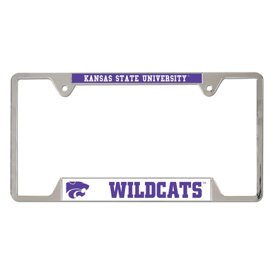 Kansas State University Wildcats Chrome License Plate Frame - Metal