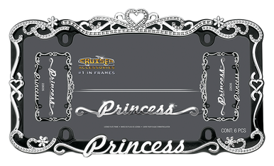 Princess Chrome/Black Plate Frame