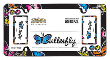 Chrome Butterfly Plate Frame