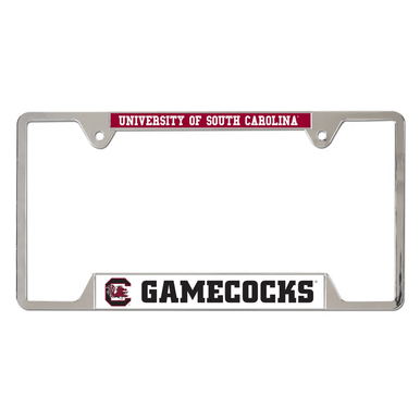 University Of South Carolina Gamecocks Chrome License Plate Frame - Metal