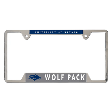 University Of Nevada - Reno Chrome License Plate Frame - Metal