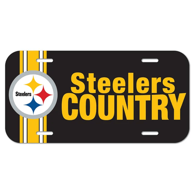 Pittsburgh Steelers "Steelers Country" Plastic License Plate