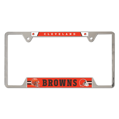 Cleveland Browns Chrome Metal License Plate Frame