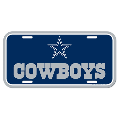 Dallas Cowboys "COWBOYS" Plastic License Plate