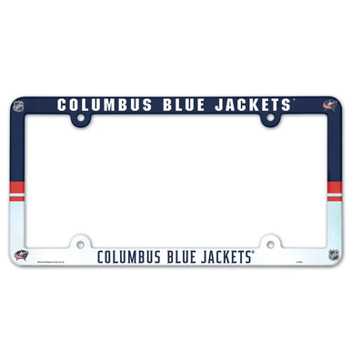 Columbus Blue Jackets Full Color Plastic License Plate Frame