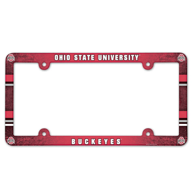 Ohio State University Buckeyes Full Color Plastic License Plate Frame