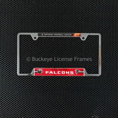 Atlanta Falcons Chrome License Plate Frame - Metal