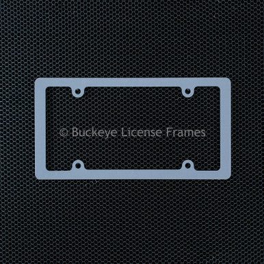 Blank Thin Rim Gray Plastic License Plate Frame