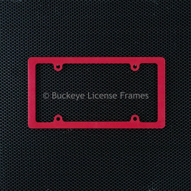 Blank Thin Rim Red Plastic License Plate Frame