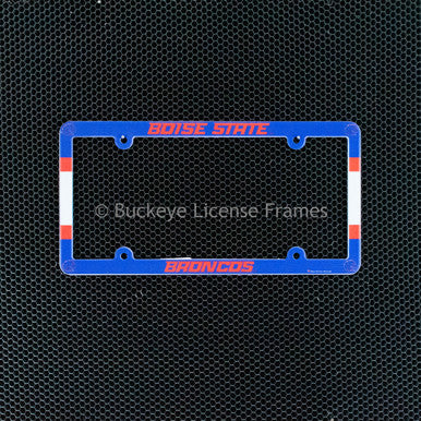 Boise State University Broncos Full Color Plastic License Plate Frame
