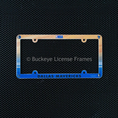 Dallas Mavericks Full Color Plastic License Plate Frame