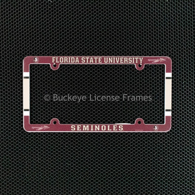 Florida State University Seminoles Full Color Plastic License Plate Frame
