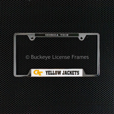 Georgia Tech Yellow Jackets Chrome License Plate Frame - Metal