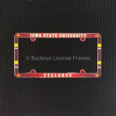 Iowa State University Cyclones Full Color Plastic License Plate Frame