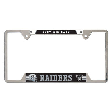 Las Vegas Raiders Chrome License Plate Frame - Metal