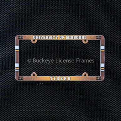 University of Missouri Tigers Full Color Plastic License Plate Frame
