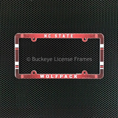 North Carolina State University Wolfpack Full Color Plastic License Plate Frame