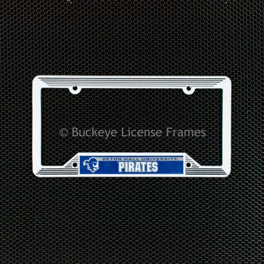 Seton Hall University Pirates White Plastic License Plate Frame