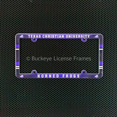Texas Christian University Horned Frogs Full Color Plastic License Plate Frame